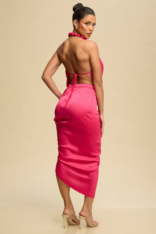 Moonlit Beaded Drape Dress