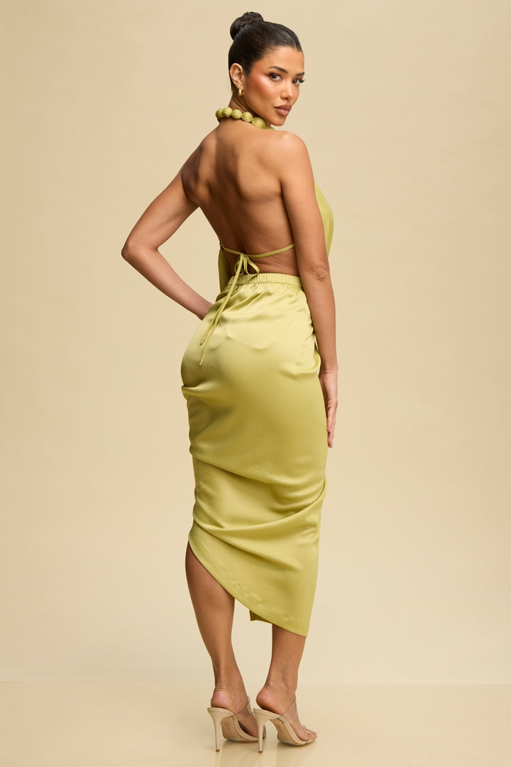 Moonlit Beaded Drape Dress