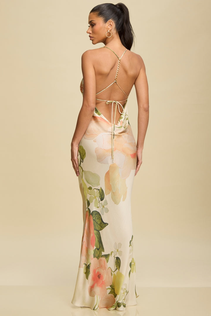 Chain Edge Satin Dress