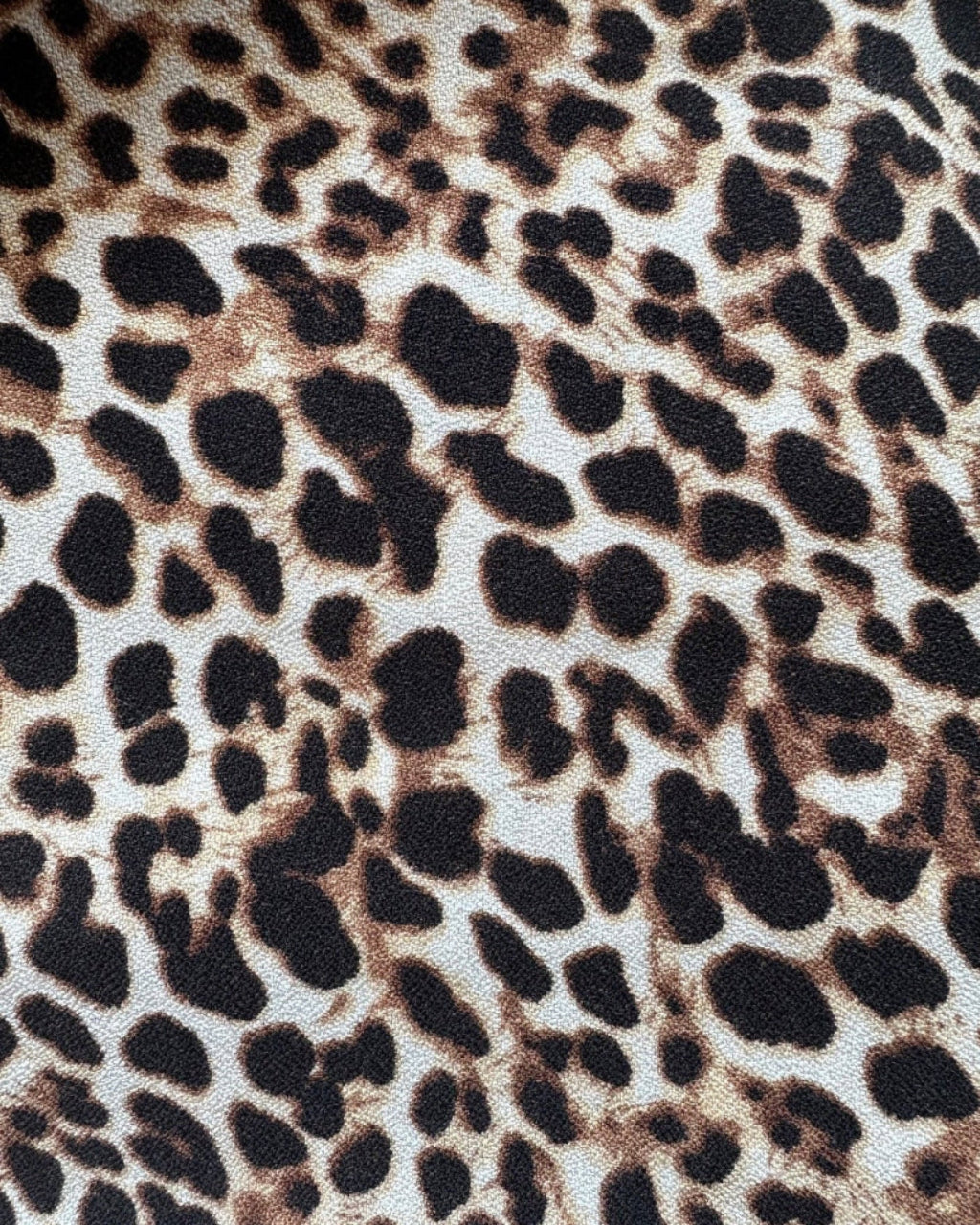 Close-up of a fabric with a leopard print pattern