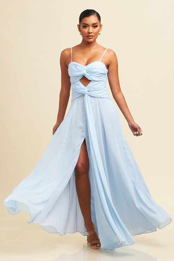 Lurex Shirred Maxi Gown