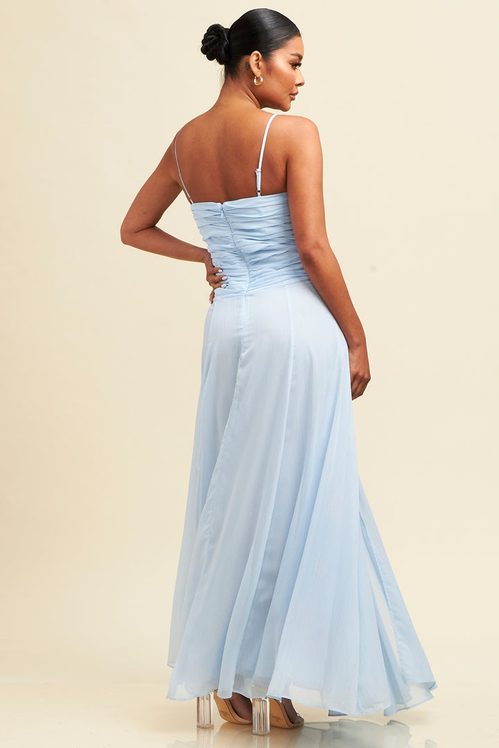 Lurex Shirred Maxi Gown