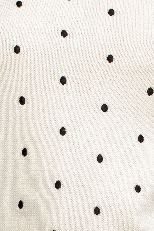 Polka Dot Top In Vanilla-TOP