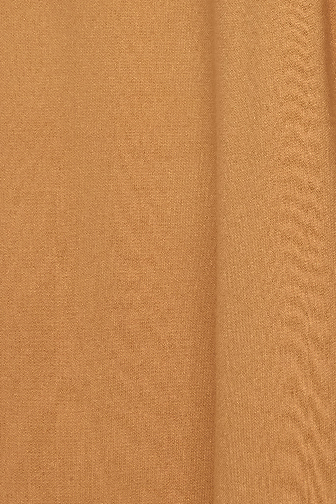 Long Knit Collared Cardigan In Camel-KNIT COAT