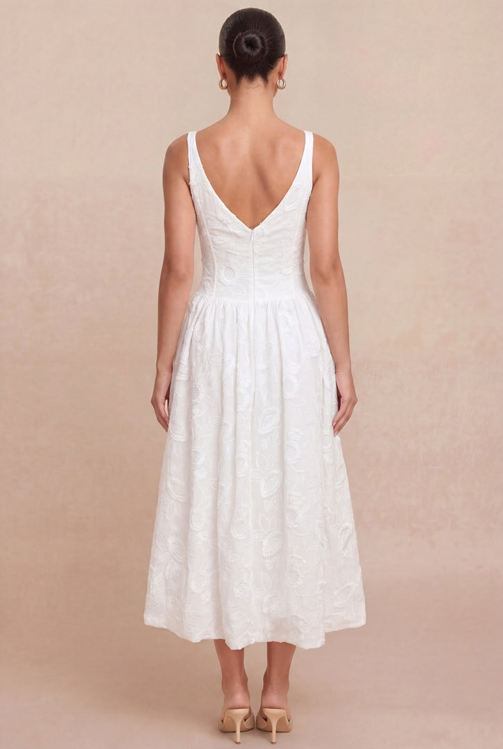 BOTANICAL MIDI DRESS