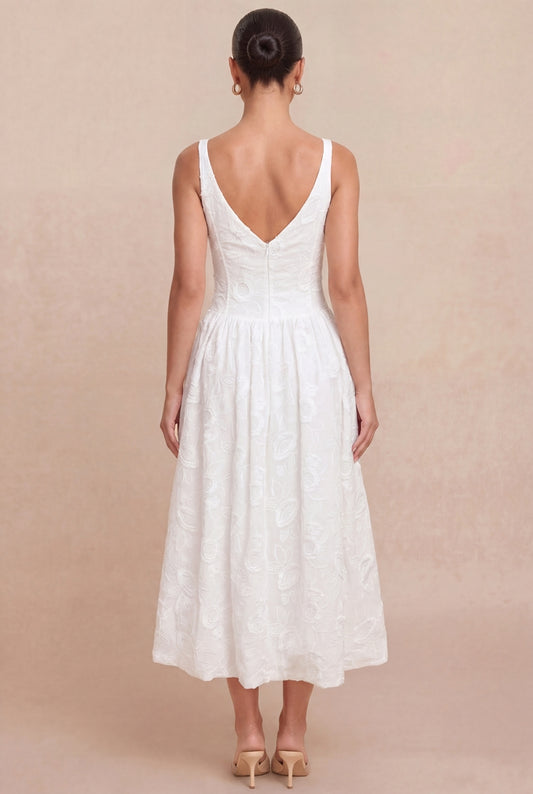 BOTANICAL MIDI DRESS
