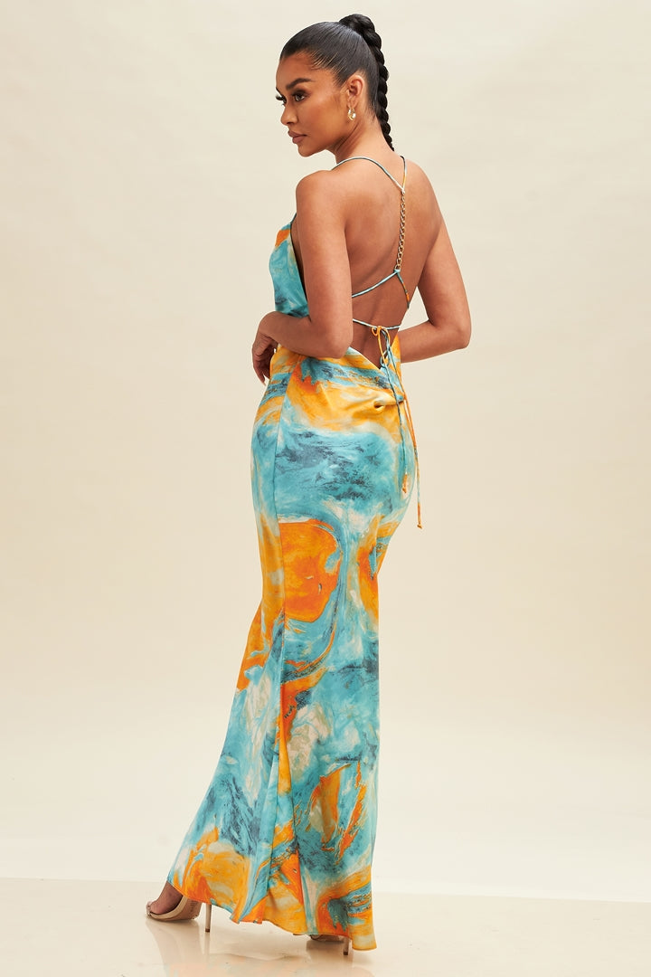 Sunset Silhouette Slip Gown