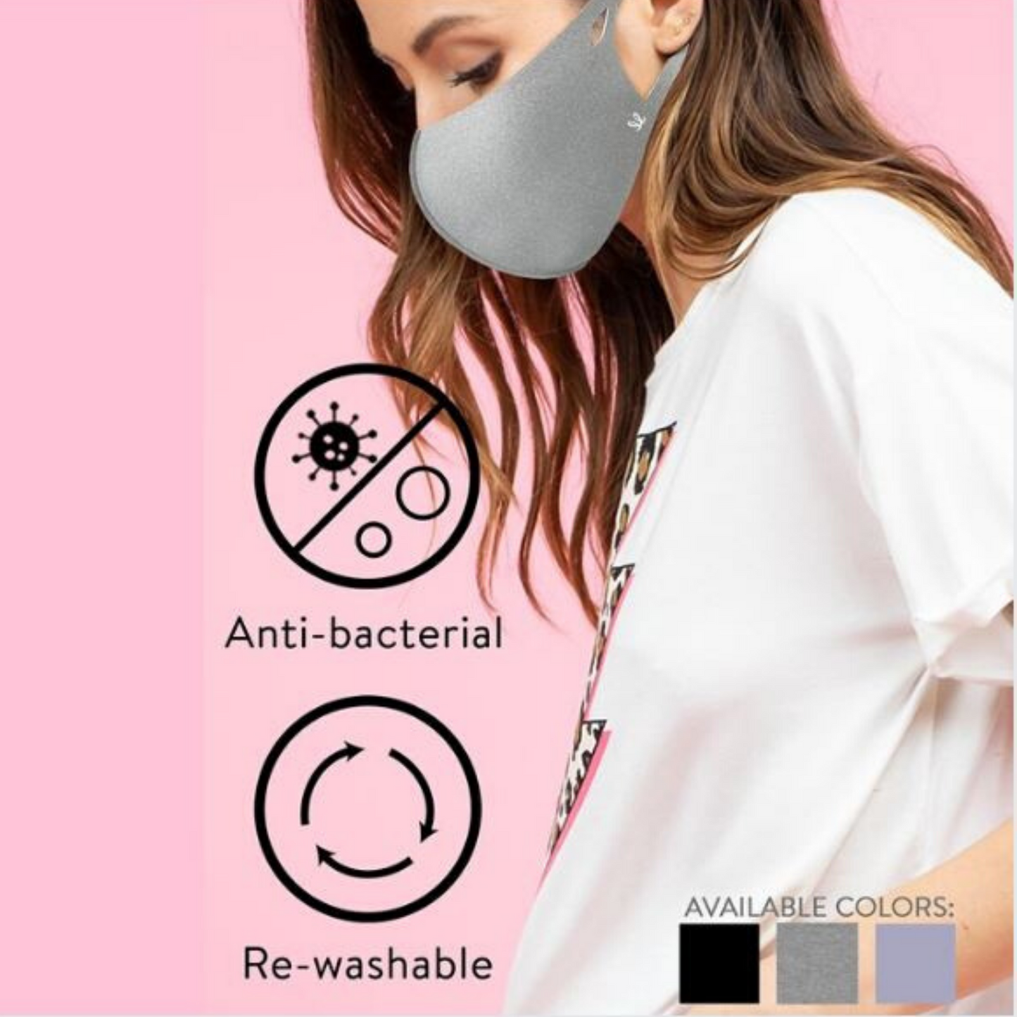 Mirawave Antibacterial Reusable 3D Face Mask for Adults
