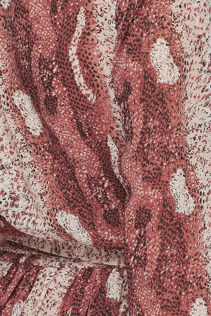 Snake Print Maxi Dress in Mauve-DRESS